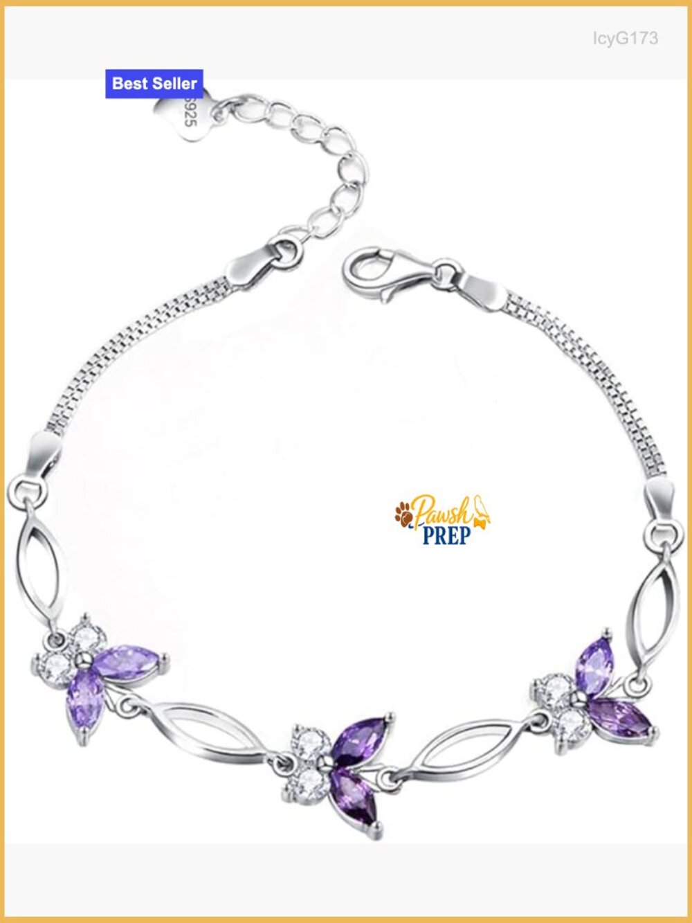 Adjustable Sterling Silver Butterfly Charm Bracelet, Gift for Women